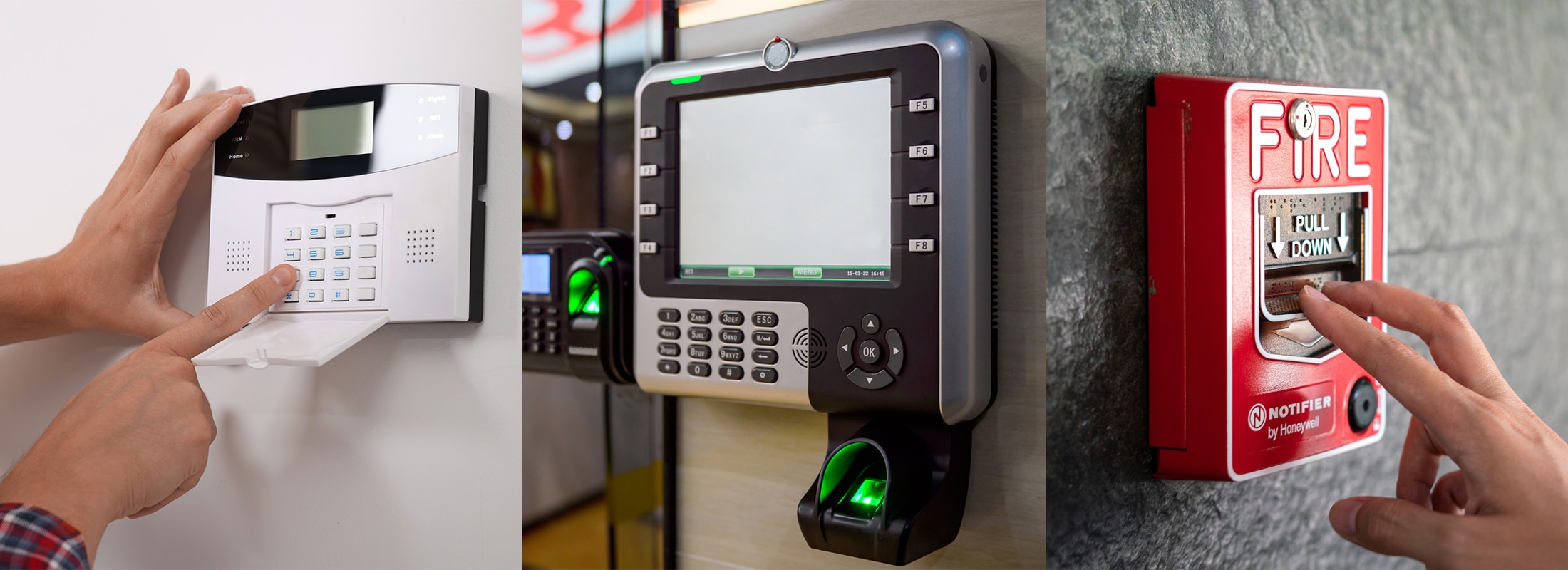 Alarm system control panel installation