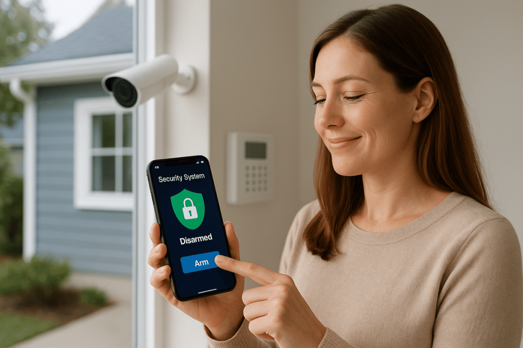 Home alarm system keypad